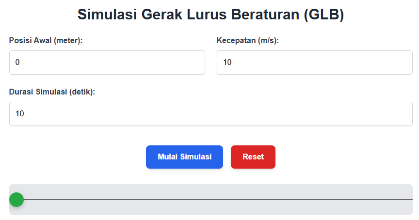 Aplikasi Simulasi Gerak Lurus Beraturan (GLB) Menggunakan Web